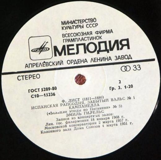 Ференц Лист. Рапсодии - Э. Гилельс