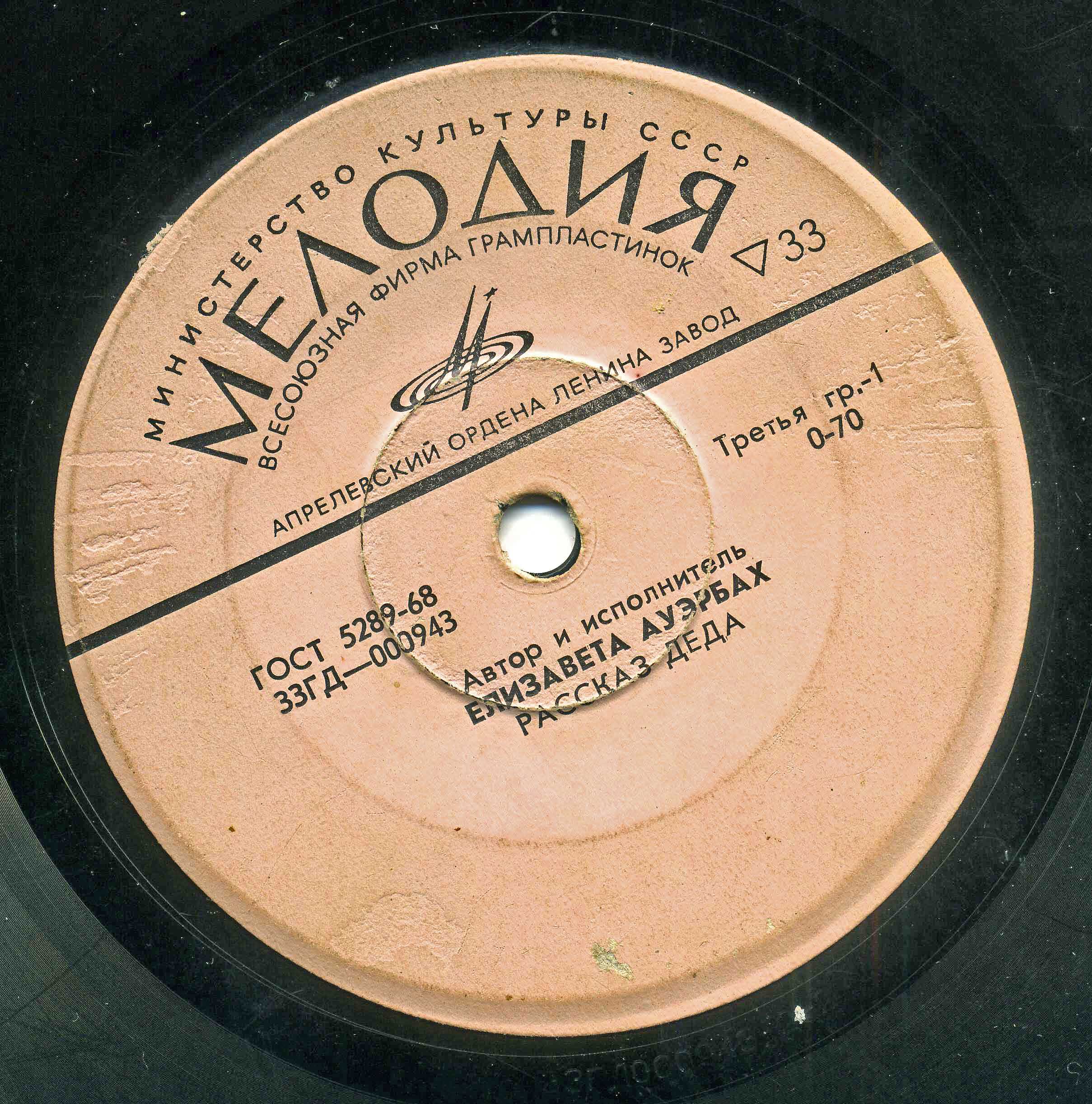Елизавета Ауэрбах. Рассказ деда