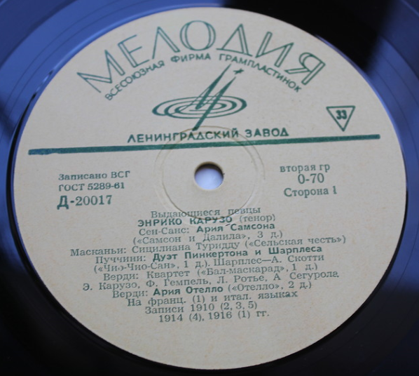 Выдающиеся певцы - Энрико Карузо (тенор)