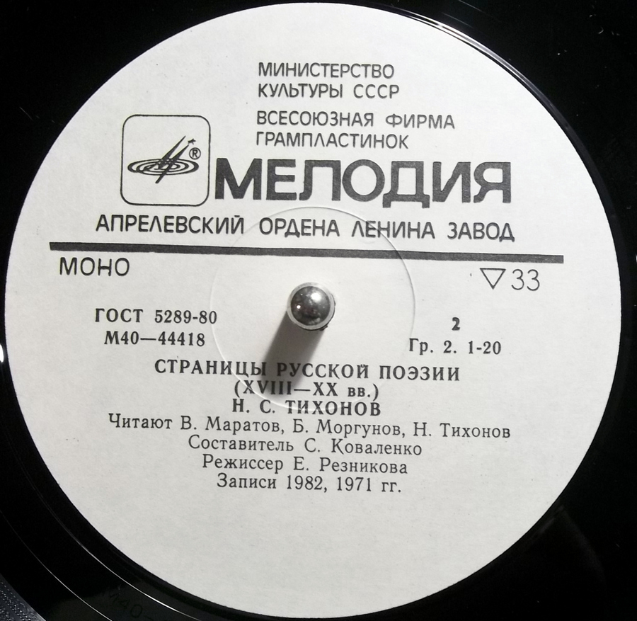 Страницы русской поэзии XVIII-XX вв. Н.С.Тихонов