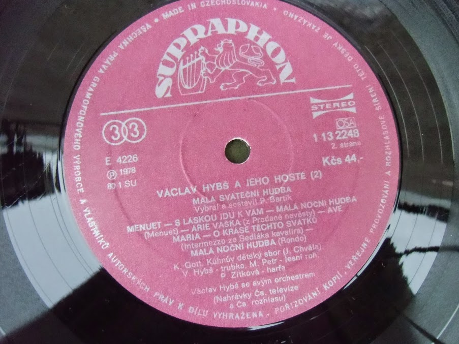 Václav Hybš A Jeho Hosté 2 - Malá Sváteční Hudba  [по заказу чешской фирмы SUPRAPHON 1 13 2248]