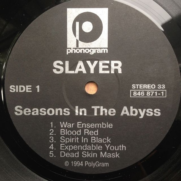 Slayer ‎– Seasons In The Abyss