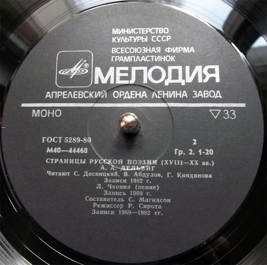 Страницы русской поэзии XVIII-XX вв. А.А.Дельвиг