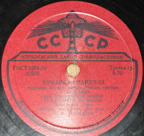 Гуальтиеро Мизиано — Льются серенады / Кумаре-кумарелла