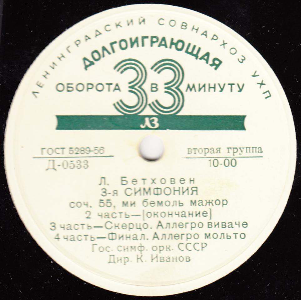Л. БЕТХОВЕН (1770-1827) Симфония № 3 ми бемоль мажор, соч. 55 (К. Иванов)