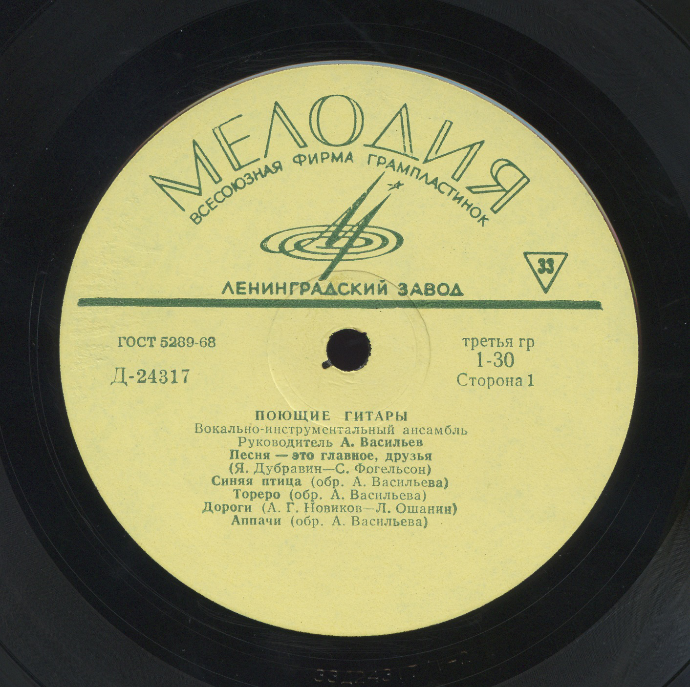 ВИА "Поющие гитары", рук. А. Васильев