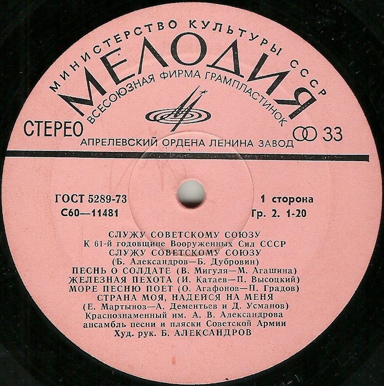 СЛУЖУ СОВЕТСКОМУ СОЮЗУ - К 61-й годовщине Вооружённых Сил СССР