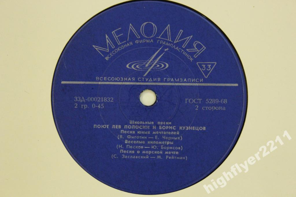 Лев Полосин и Борис Кузнецов. Школьные песни