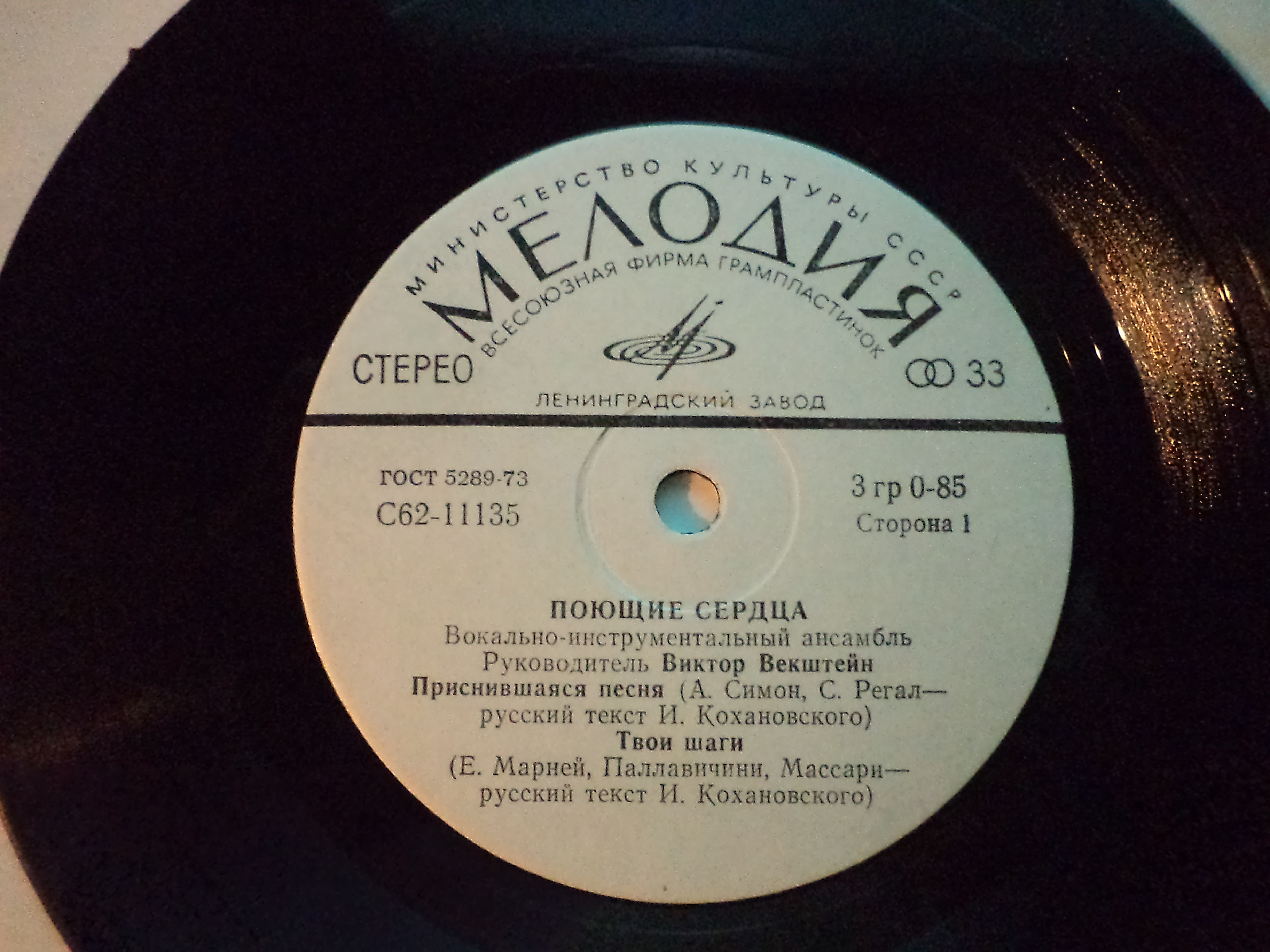 ВИА «ПОЮЩИЕ СЕРДЦА». Руководитель Виктор Векштейн