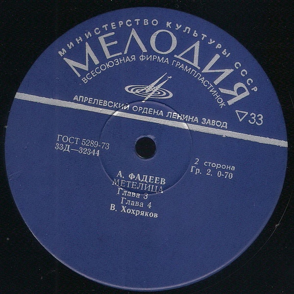 А.ФАДЕЕВ. Метелица: Рассказ. Читает Хохряков В.