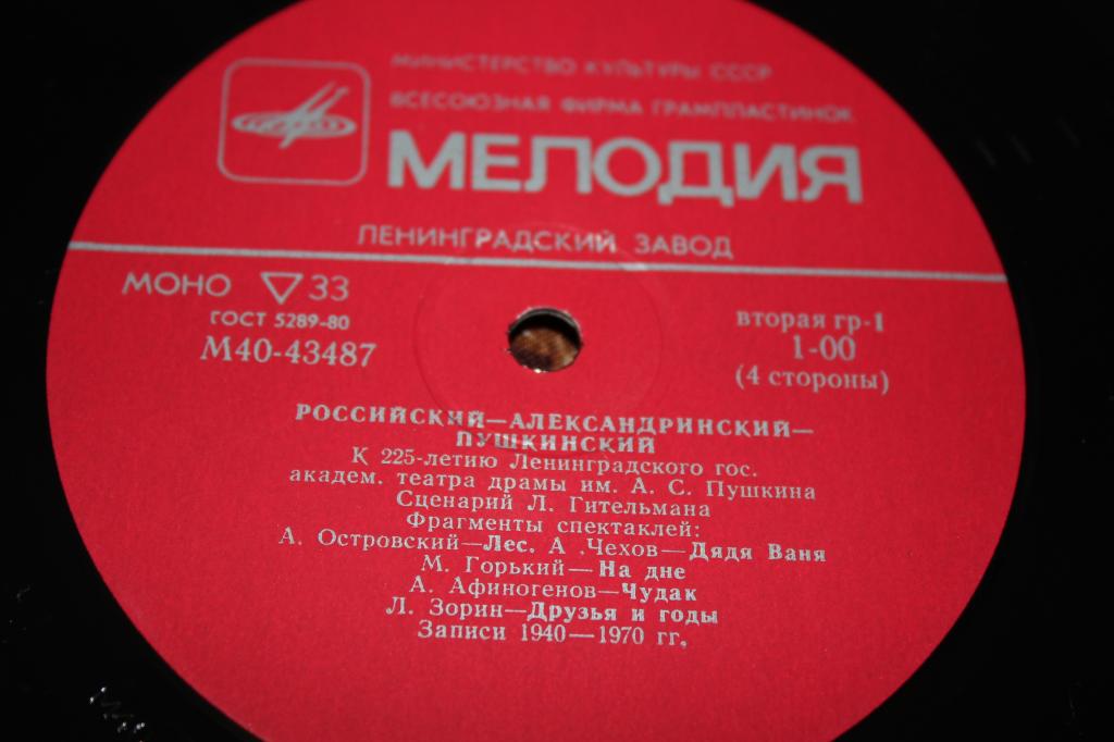 РОССИЙСКИЙ - АЛЕКСАНДРИЙСКИЙ - ПУШКИНСКИЙ (к 225-летию Ленинградского гос. академ. театра драмы им. А. С. Пушкина).