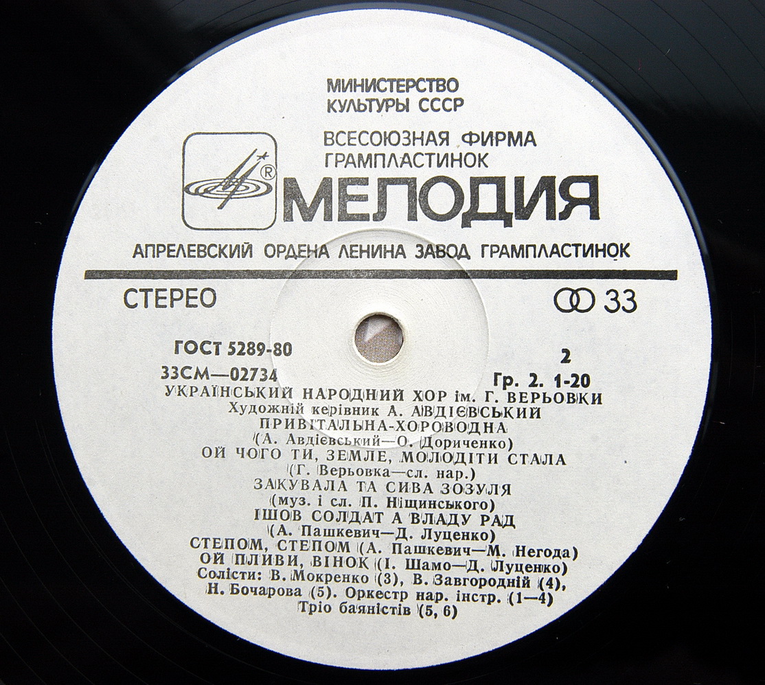 Украинский народный хор  им. Г. Веревки