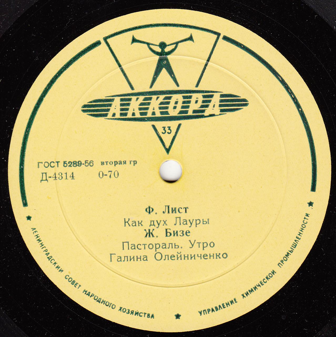 Галина Олейниченко - Ф. Лист, Ж. Бизе, Ш. Гуно, Л. Делиб