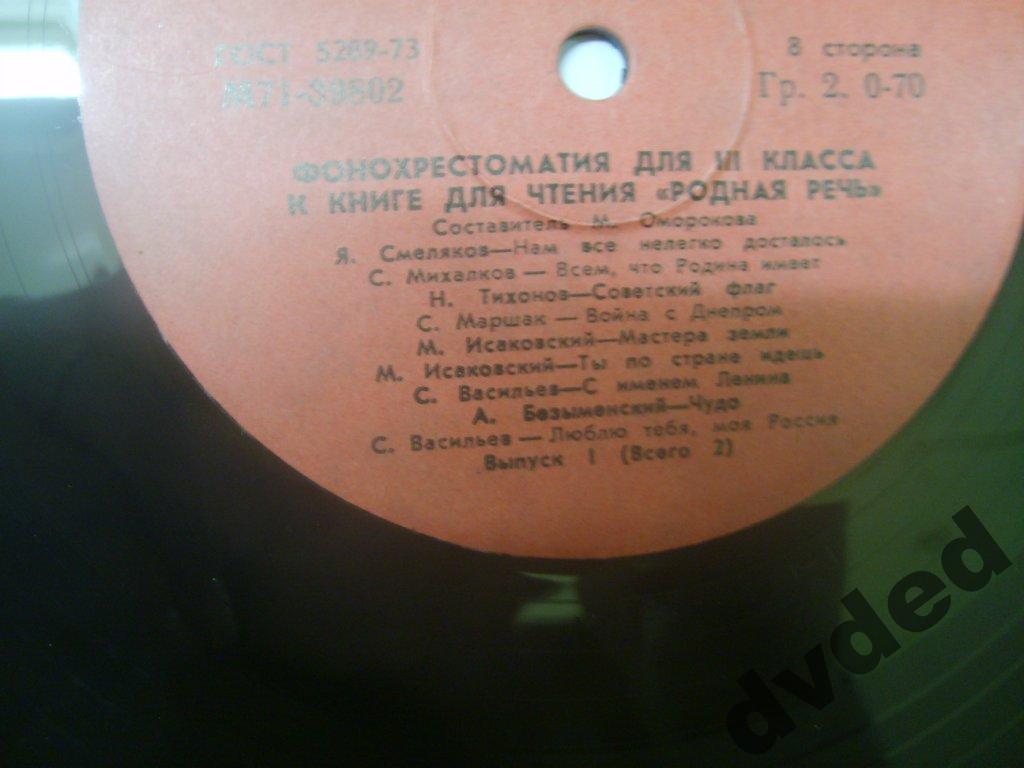 ФОНОХРЕСТОМАТИЯ для III класса к книге для чтения "Родная речь": Выпуск I (4/6)