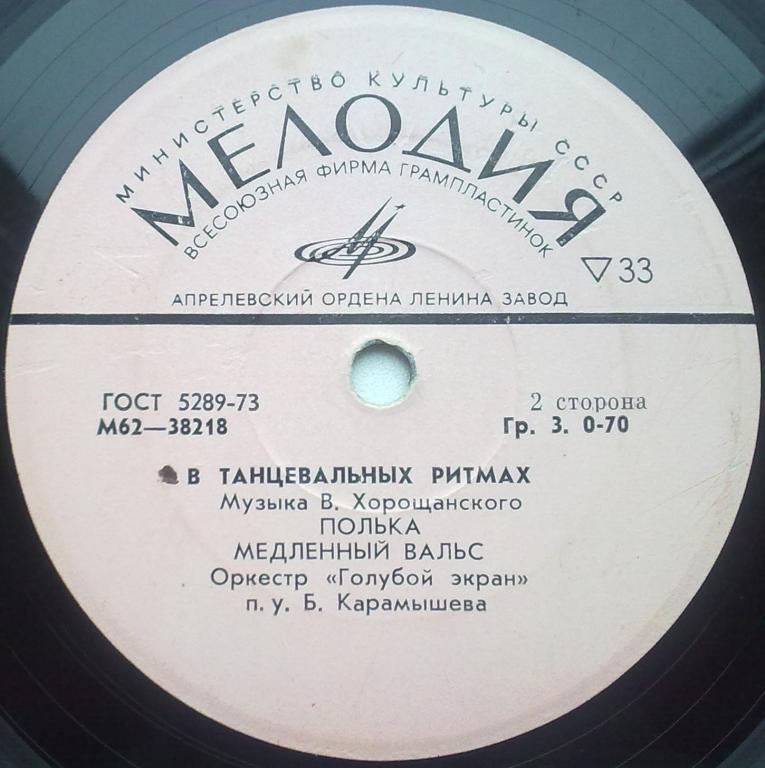 В танцевальных ритмах. Музыка В. ХОРОЩАНСКОГО