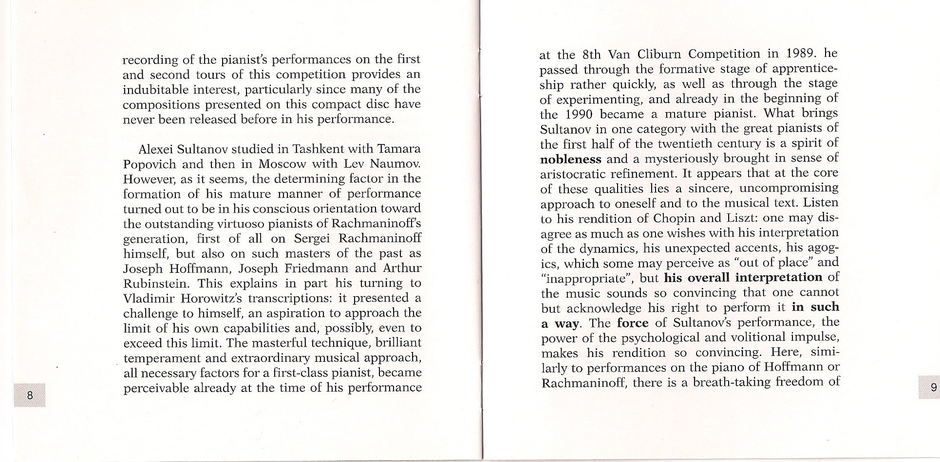 Алексей Султанов - И.С. Бах, Л. Бетховен, П. Чайковский, Ф. Шопен, А. Скрябин,С. Прокофьев