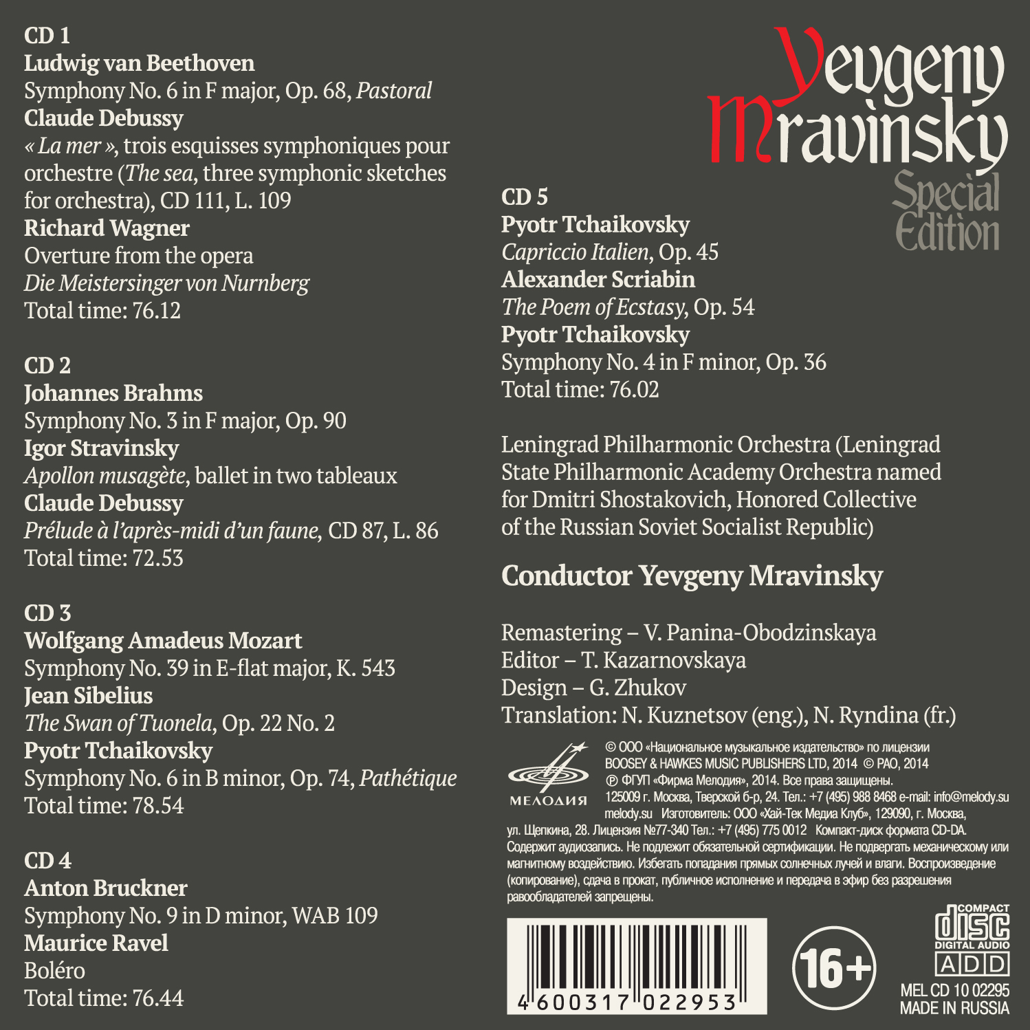 Евгений Мравинский. Юбилейное издание