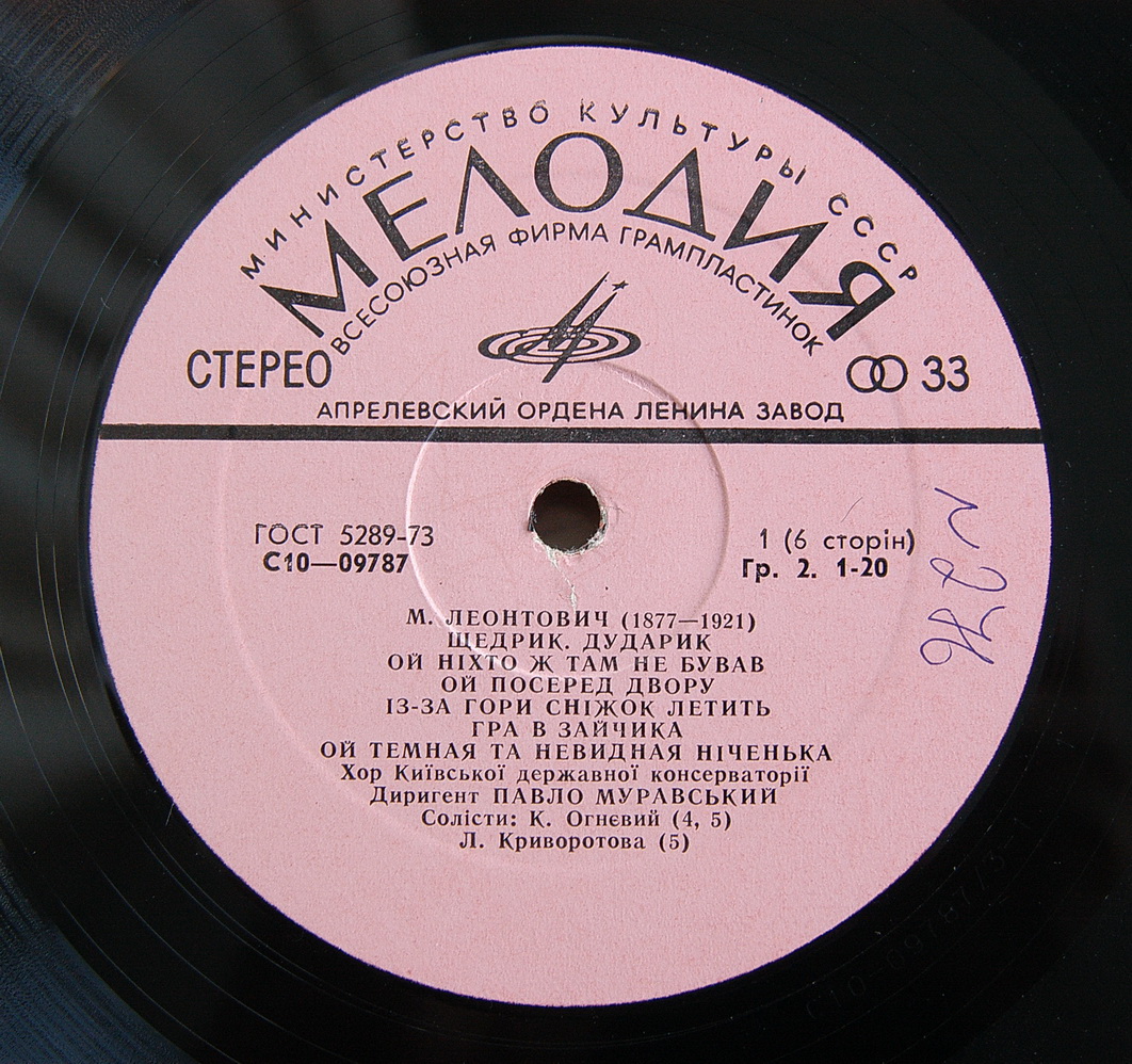 Н. Леонтович. К 100-летию со дня рождения