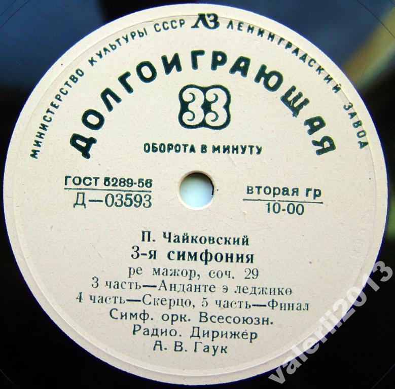 П. И. Чайковский: Симфония № 3 ре мажор, соч. 29 (СО ВР, дир. А. Гаук)
