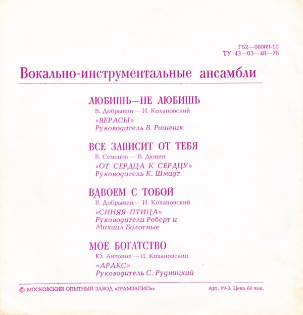 Вокально-инструментальные ансамбли