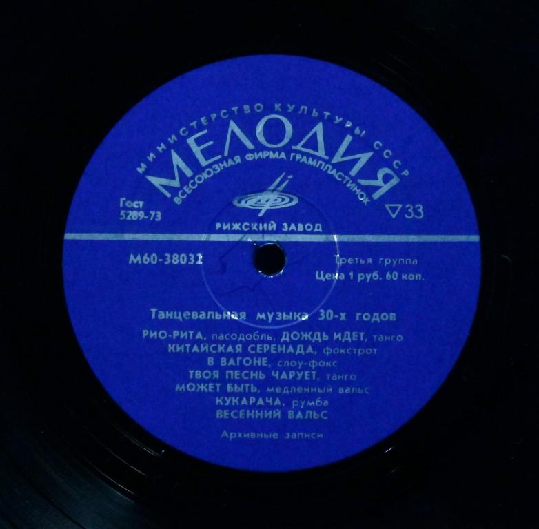 Танцевальная музыка 30-х годов