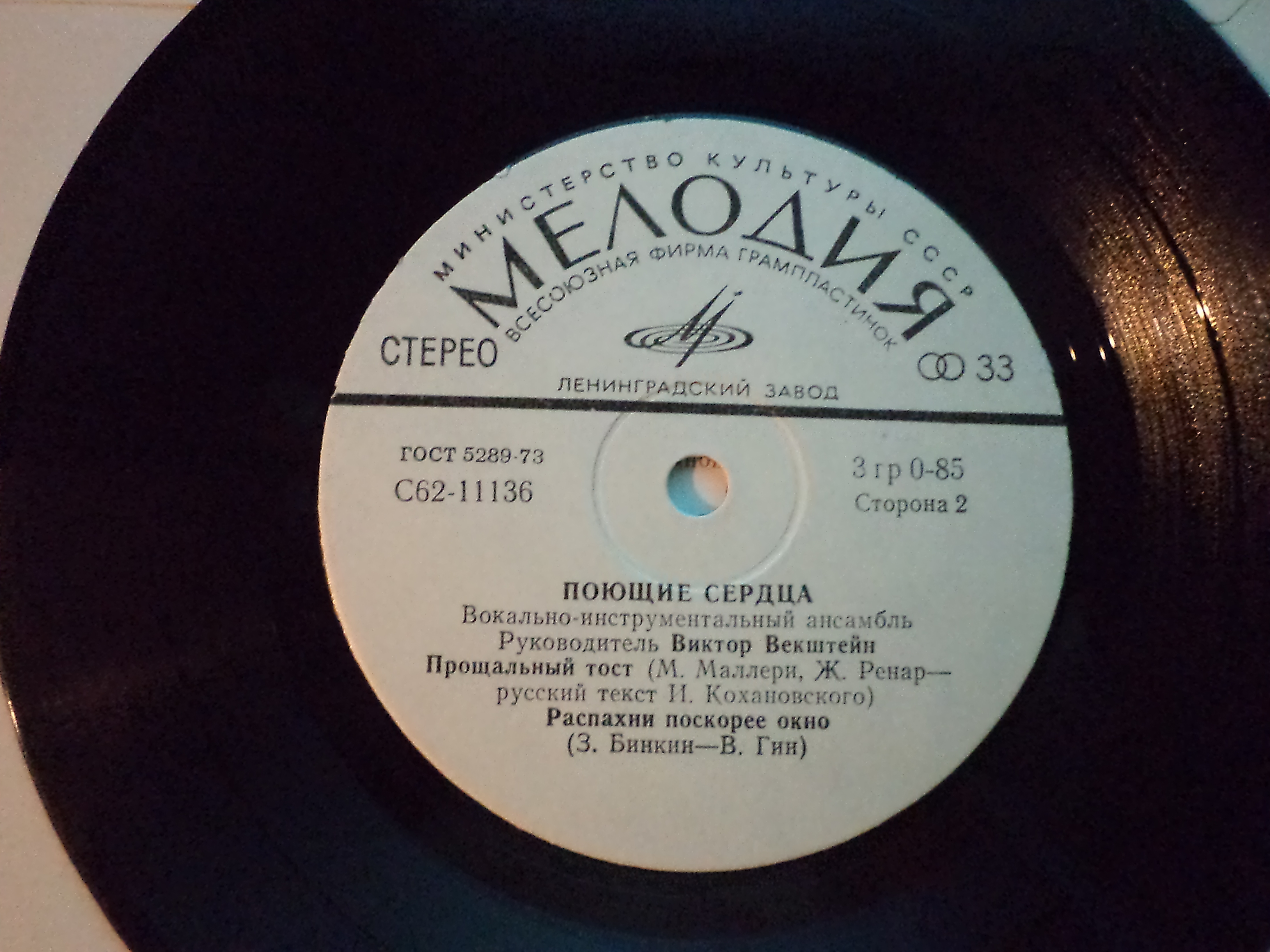 ВИА «ПОЮЩИЕ СЕРДЦА». Руководитель Виктор Векштейн