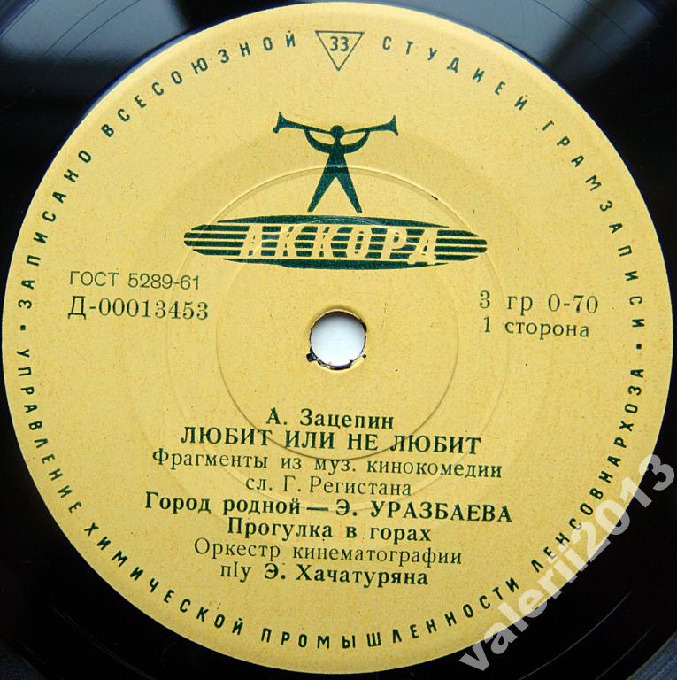 А. ЗАЦЕПИН. Из музыки к к/ф «Любит - не любит»