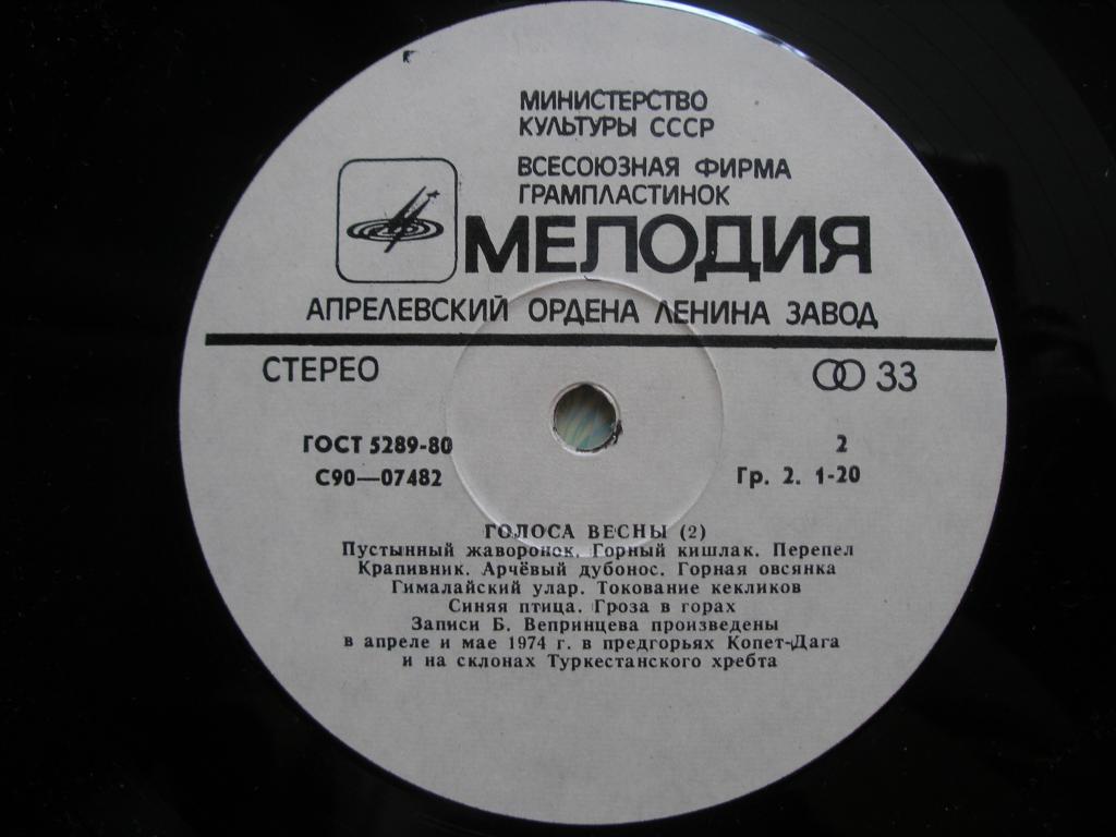 Голоса весны (вторая пластинка)