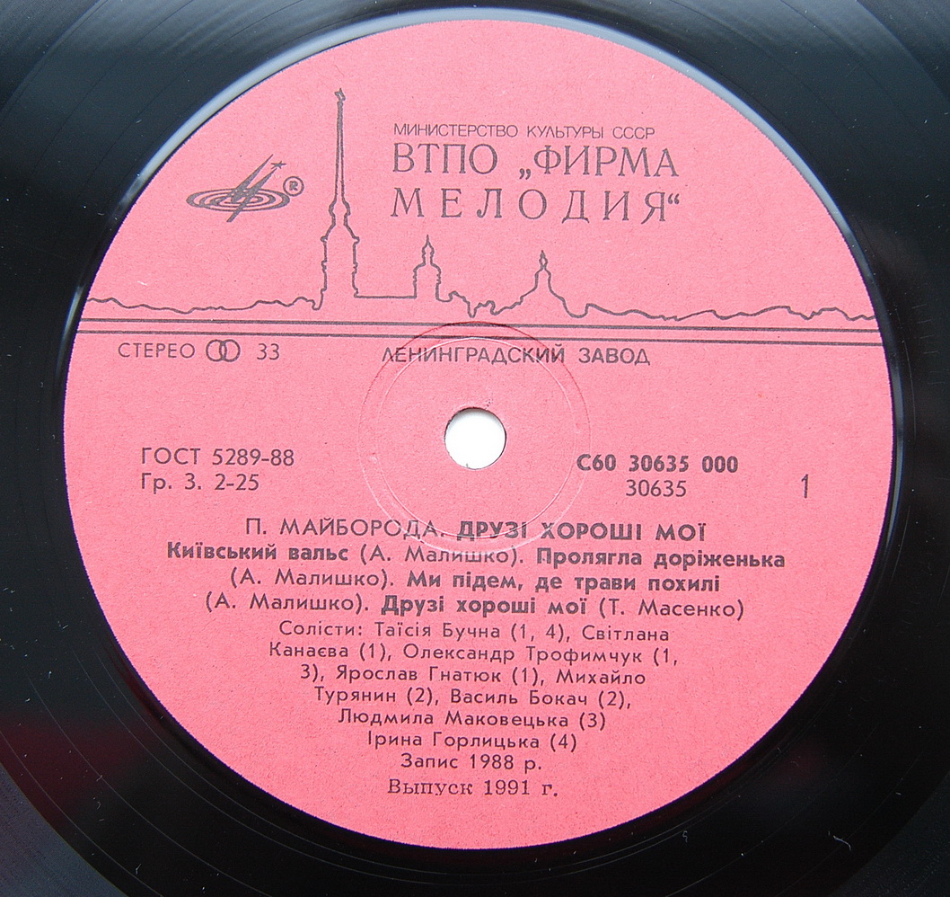 П. МАЙБОРОДА (1918): «Друзі хороші мої»