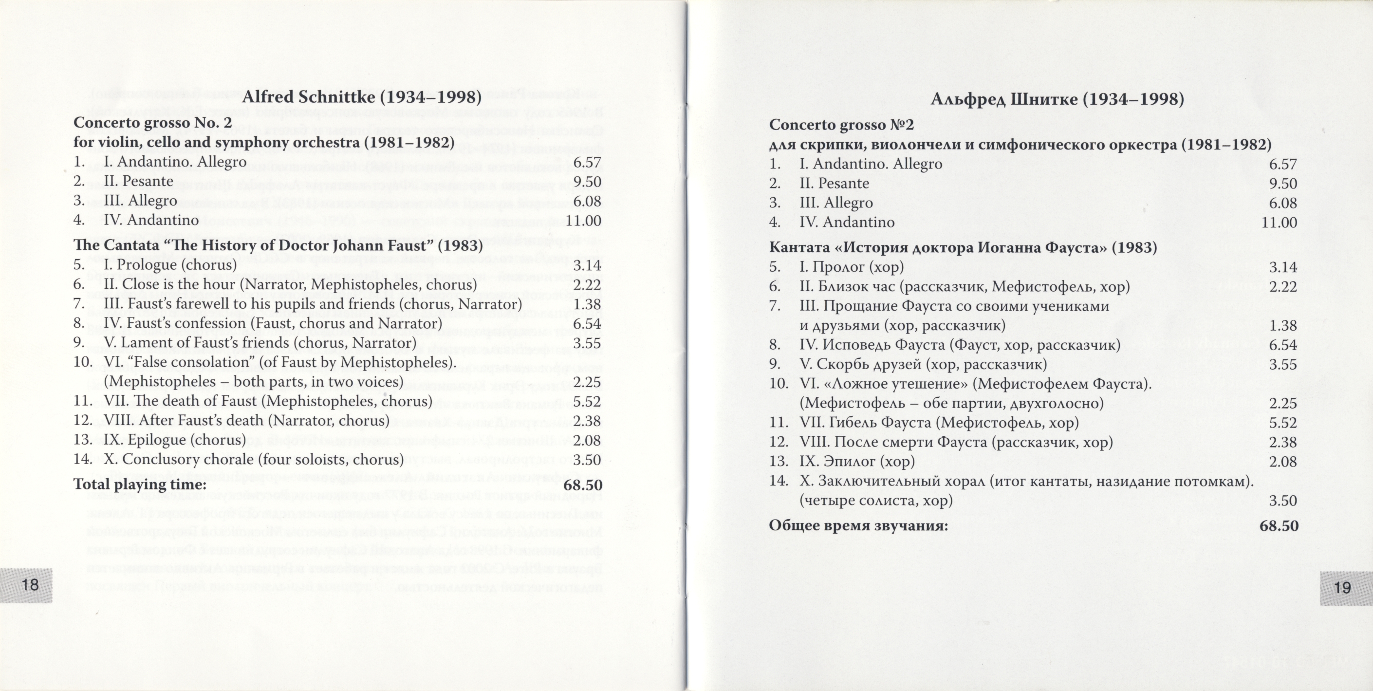 Альфред Шнитке. Кантата "История доктора Иоганна Фауста"