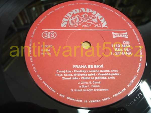 Praha se baví. Pražské písničky 1925-1935 [по заказу чешской фирмы SUPRAPHON 1113 3450]