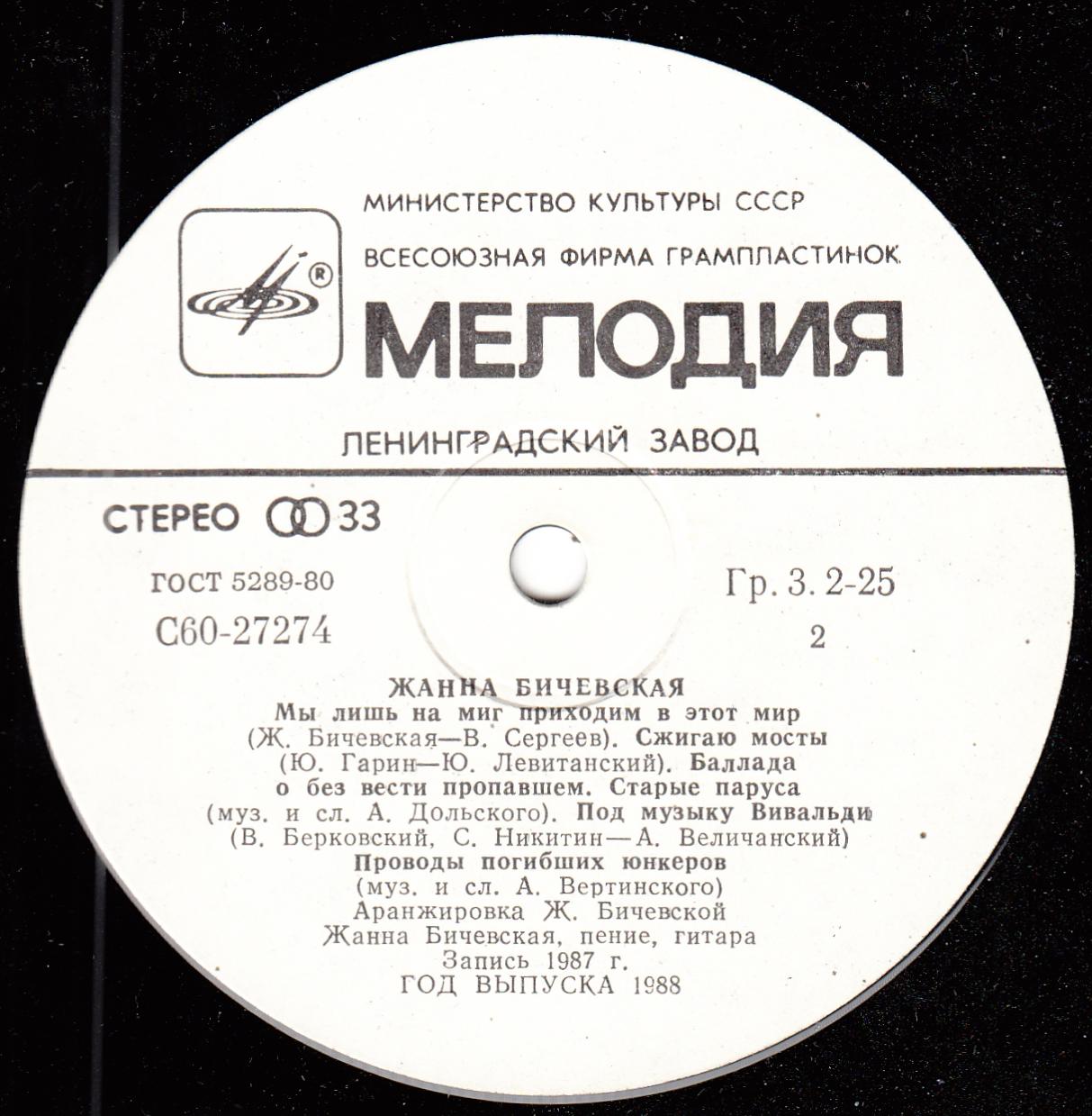 Жанна Бичевская