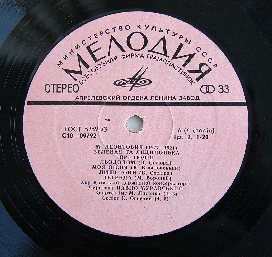 Н. Леонтович. К 100-летию со дня рождения