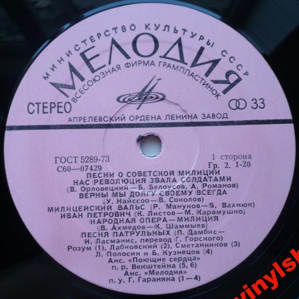 ПЕСНИ О СОВЕТСКОЙ МИЛИЦИИ