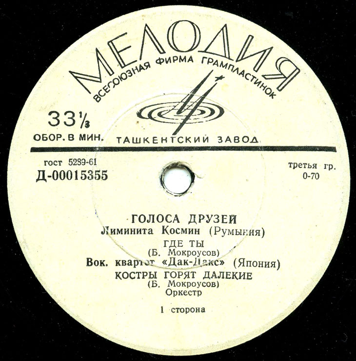 ГОЛОСА ДРУЗЕЙ (песни советских композиторов в исполнении зарубежных артистов)