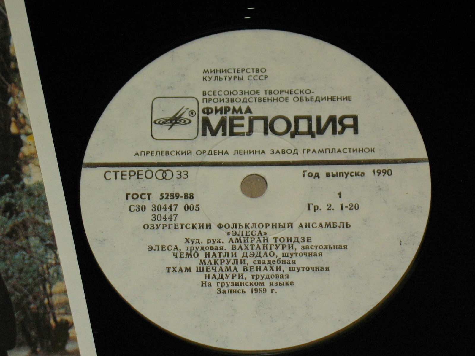 ОЗУРГЕТСКИЙ ФОЛЬКЛОРНЫЙ АНСАМБЛЬ «ЭЛЕСА», худ. рук. Амиран Тоидзе. Нар. песни: