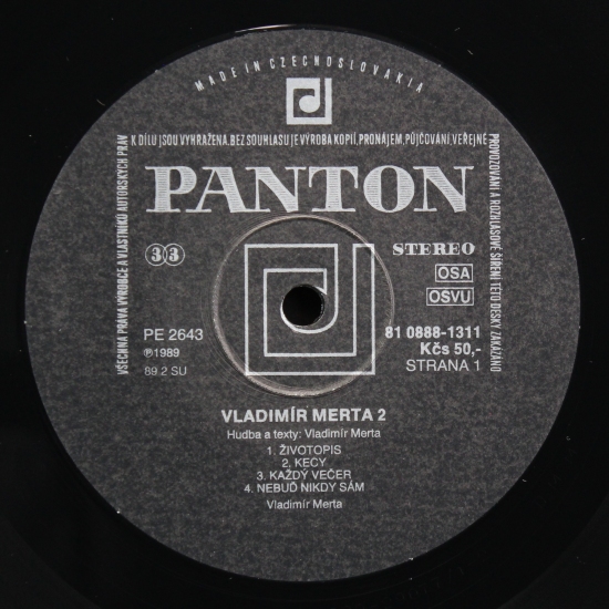 Vladimir Merta 2 [по заказу чешской фирмы PANTON 81 0888-1311]