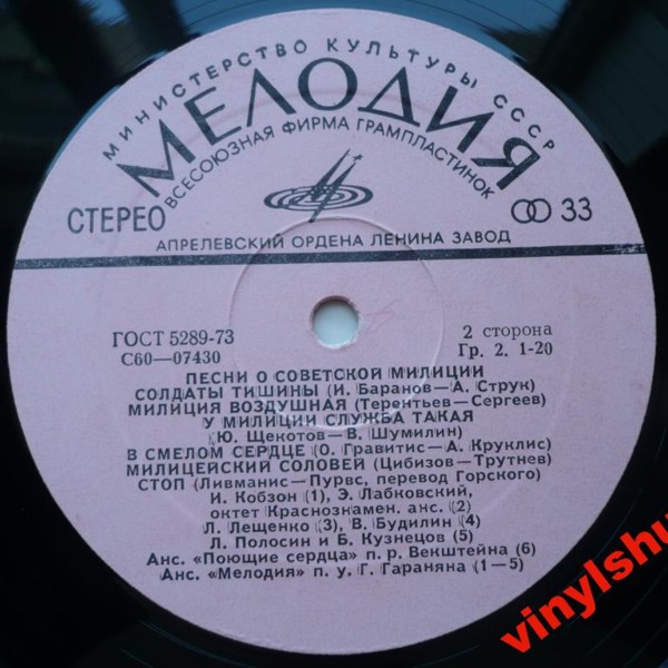 ПЕСНИ О СОВЕТСКОЙ МИЛИЦИИ