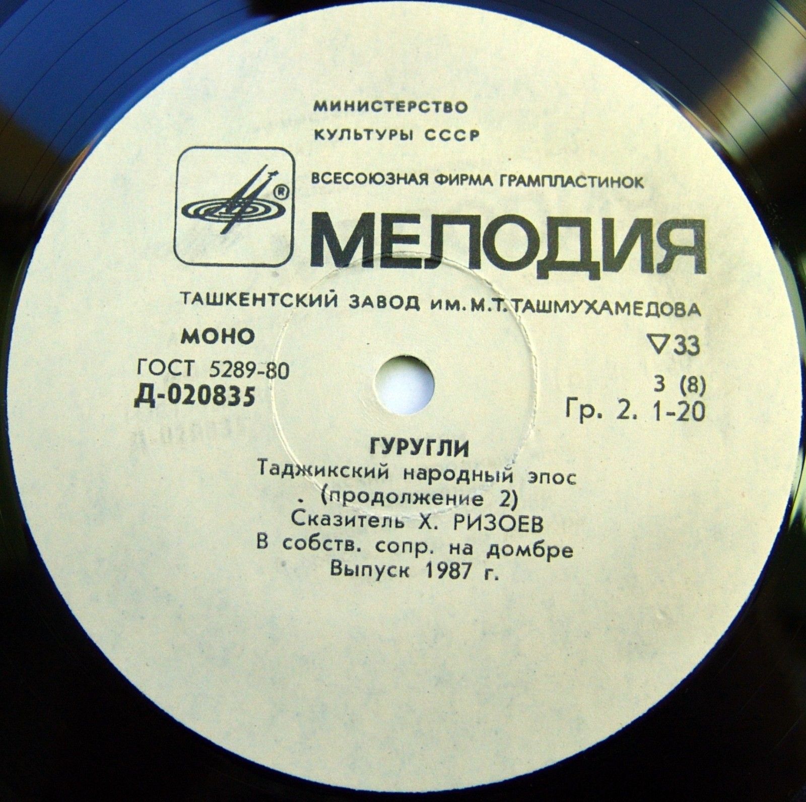 ГУРУГЛИ. Таджикский народный эпос