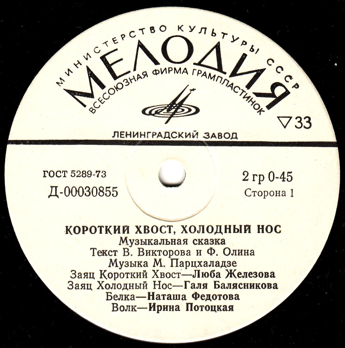 КОРОТКИЙ ХВОСТ, ХОЛОДНЫЙ НОС: музыкальная сказка М.Парцхаладзе