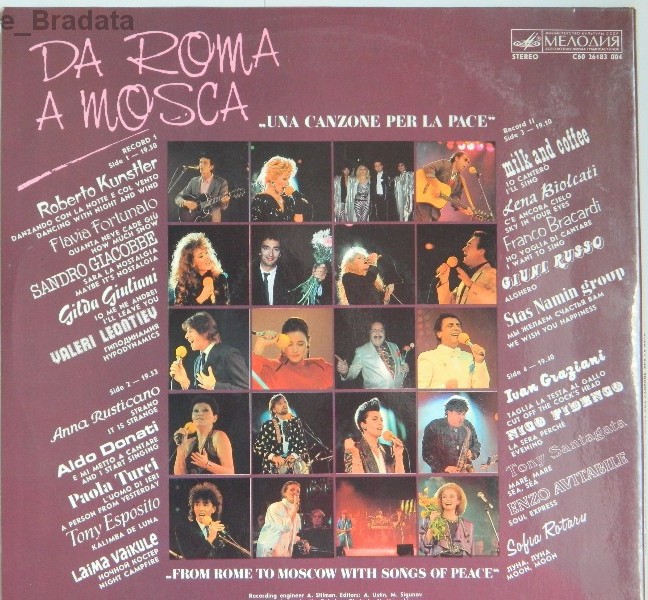 Da Roma A Mosca "Una Canzone Per La Pace"