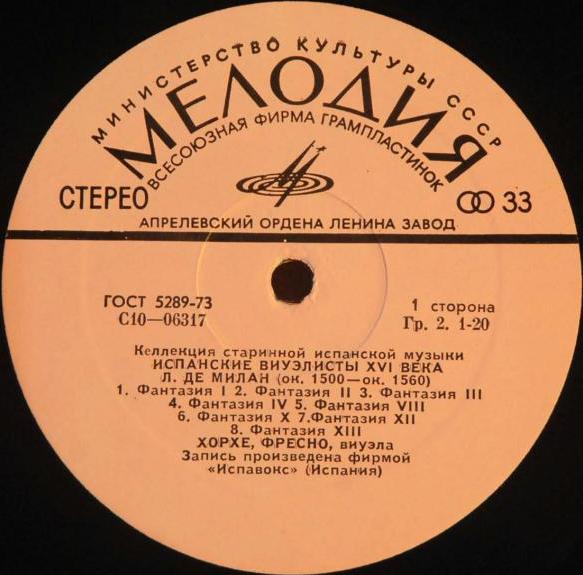 КОЛЛЕКЦИЯ СТАРИННОЙ ИСПАНСКОЙ МУЗЫКИ. Испанские виуэлисты XVI века: