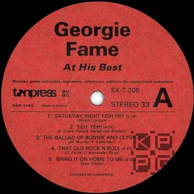 Georgie Fame "At his best" [по заказу польской фирмы TONPRESS SX-T206]