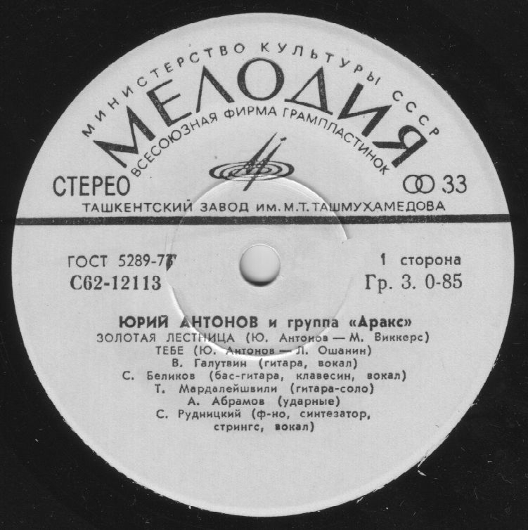 Юрий АНТОНОВ и группа "АРАКС"