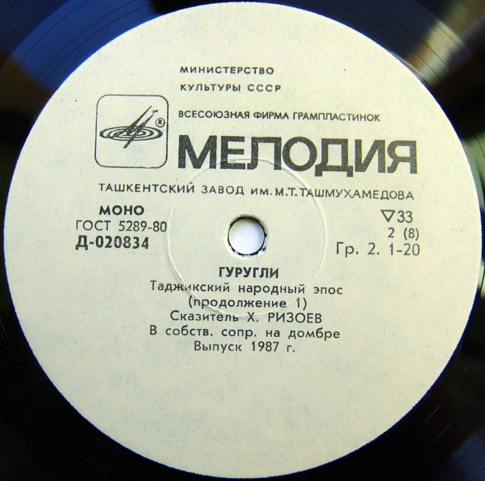 ГУРУГЛИ. Таджикский народный эпос