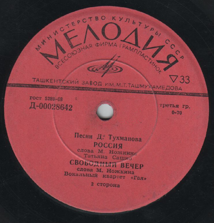 Песни Д. Тухманова