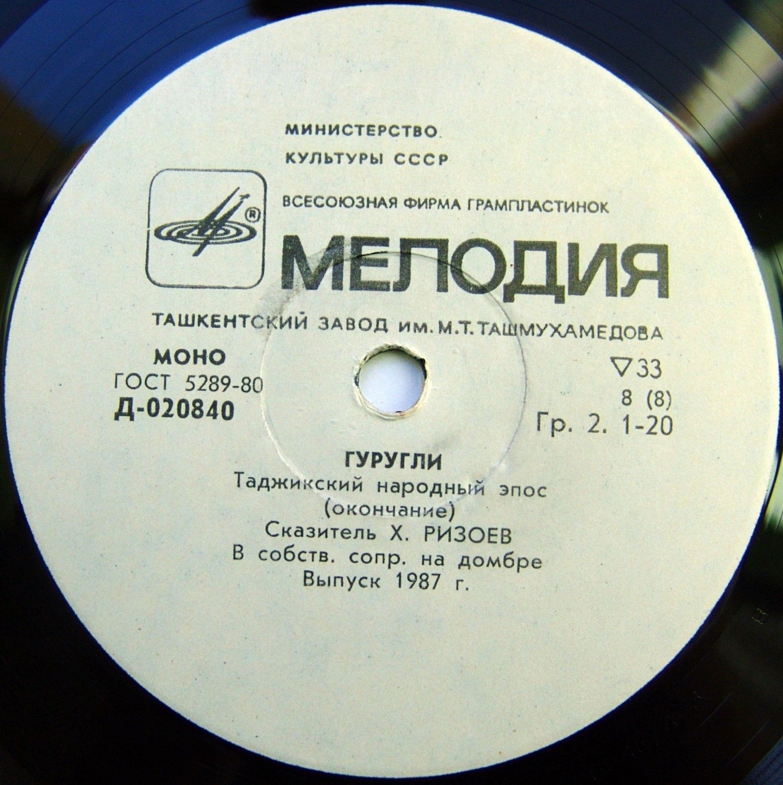 ГУРУГЛИ. Таджикский народный эпос