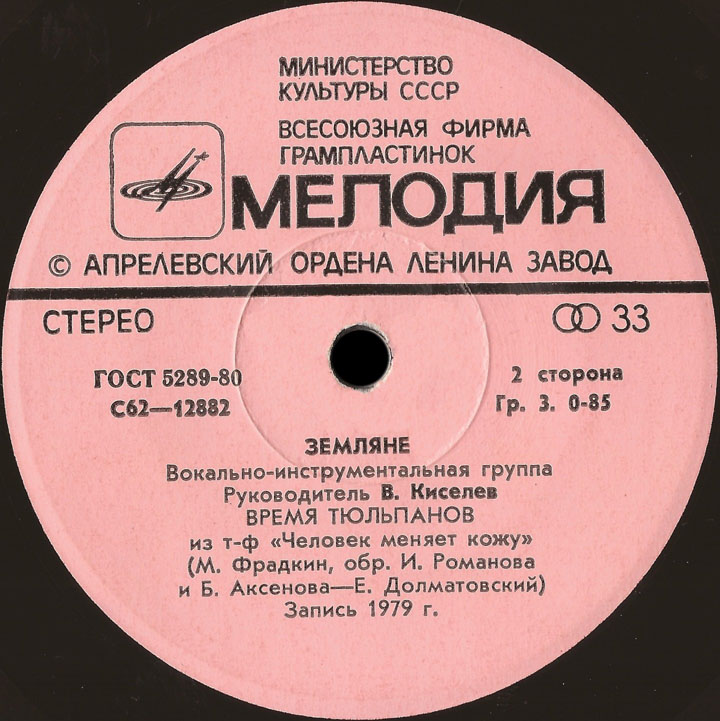 Вокально-инструментальная группа «ЗЕМЛЯНЕ», руководитель Владимир КИСЕЛЕВ