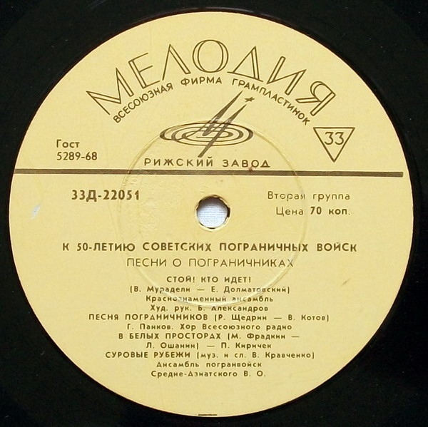 ПЕСНИ О СОВЕТСКИХ ПОГРАНИЧНИ­КАХ