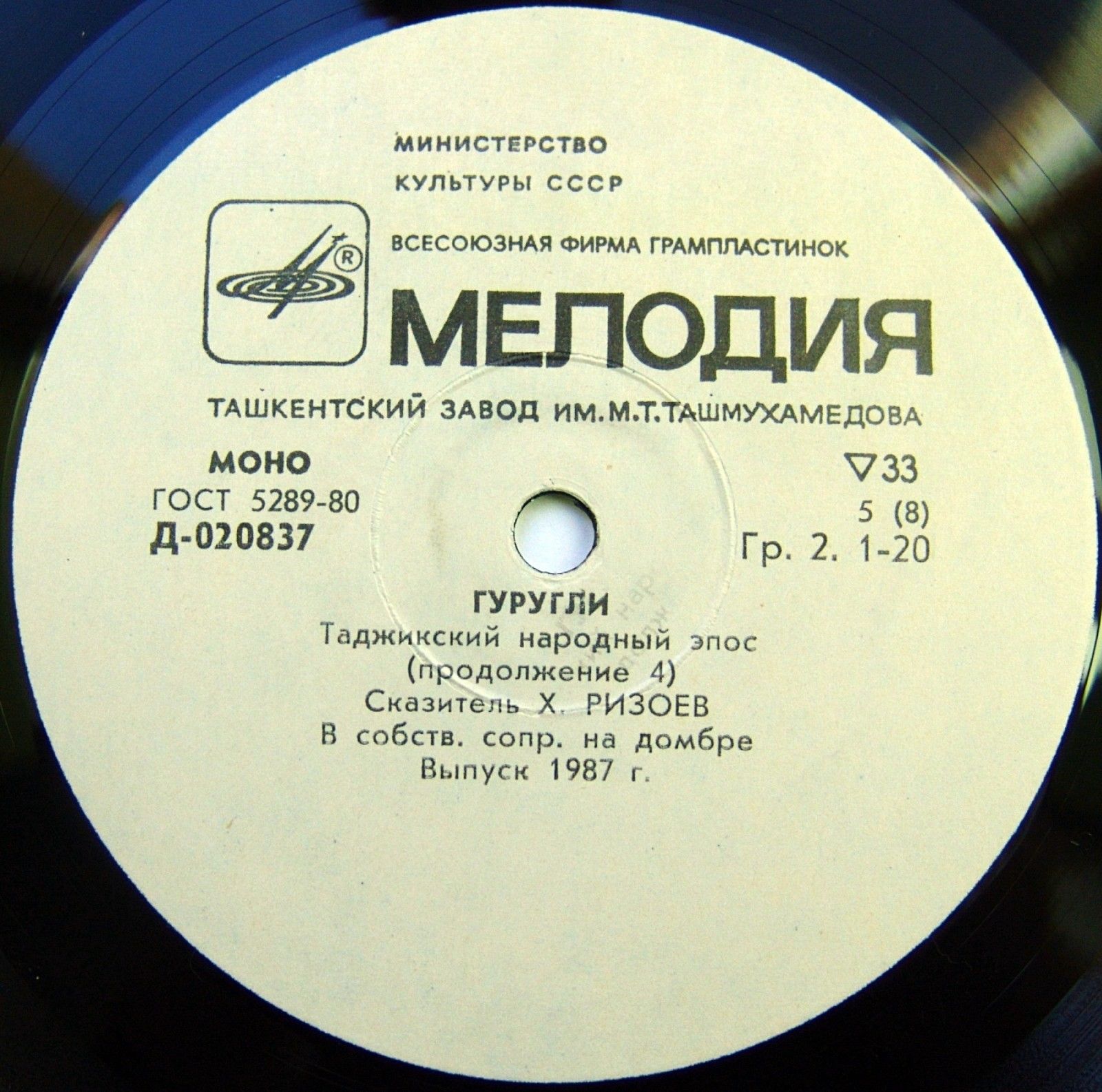 ГУРУГЛИ. Таджикский народный эпос